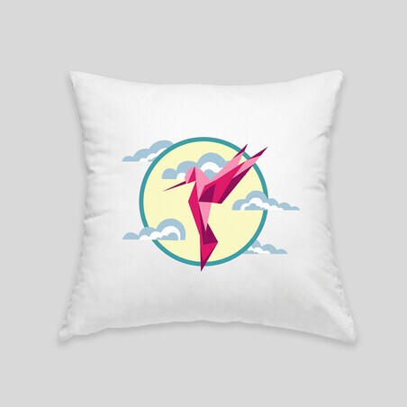 Pink bird decorative throw pillow